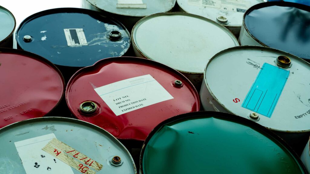 oil barrels in multi colors