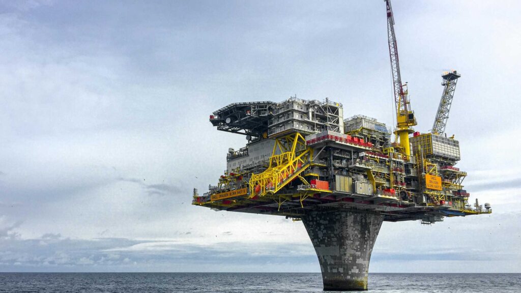 oil factory on sea