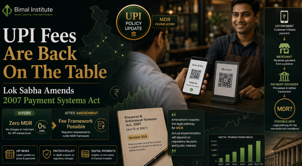 UPI Fees Are Back on the Table: Lok Sabha Amends 2007 Payment Systems Act